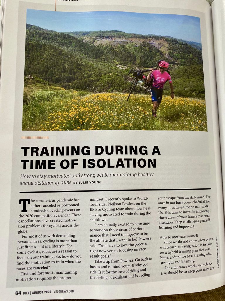 Training During A Time of Isolation – VeloNews July/August 2020
