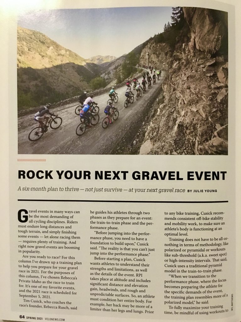Rock Your Next Gravel Event – A six-month plan to thrive, not just survive, at your next gravel event – Velo News Spring 2021